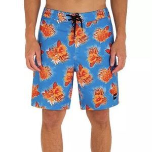 Hurley Mens Weekender 20" Board Shorts Swim Trunks Size 33 Hawaiian Floral 8" In